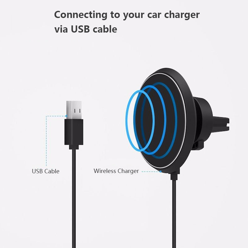 Magnetic Wireless Car Charger - Exinoz