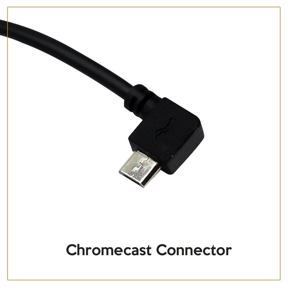 Chromecast USB Cable -- 8 Inch USB Cable and Bonus Chromecast eBook. Designed to Power Your Google Chromecast HDMI Streaming Media Player from Your TV USB Port - Exinoz