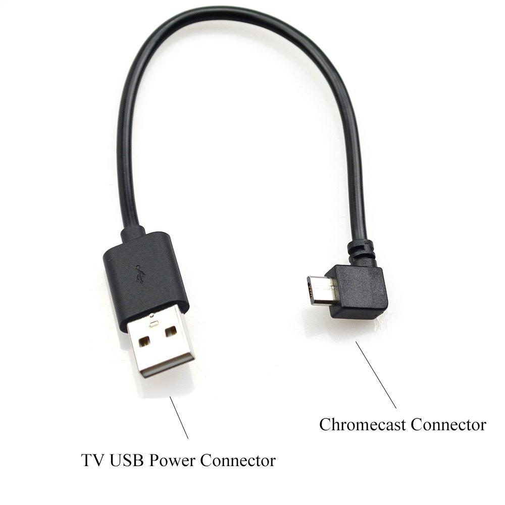 Chromecast USB Cable -- 8 Inch USB Cable and Bonus Chromecast eBook. Designed to Power Your Google Chromecast HDMI Streaming Media Player from Your TV USB Port - Exinoz