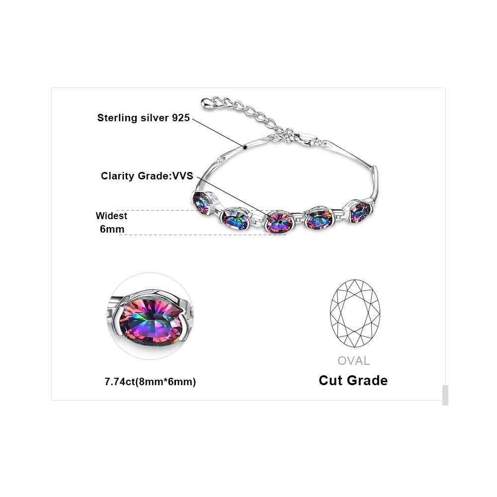 6ct Rainbow Topaz Bracelet - Exinoz