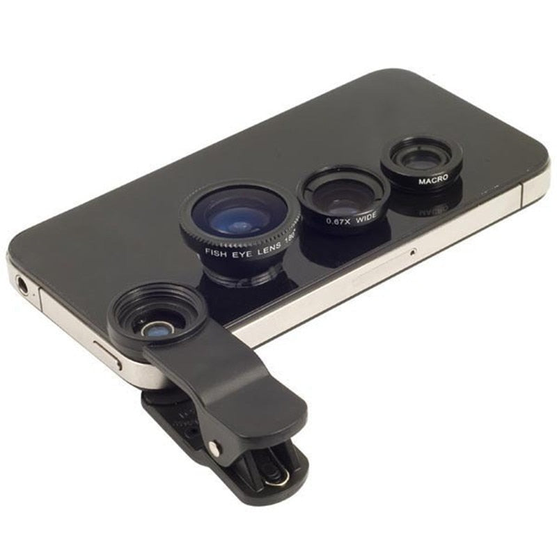 Phone Lens kit Universal 2 in 1 Wide & Macro Angle Lens for Smartphones - Exinoz