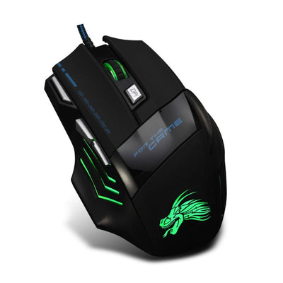 Professional Wired Gaming Mouse 5500DPI Adjustable 7 Buttons - Exinoz