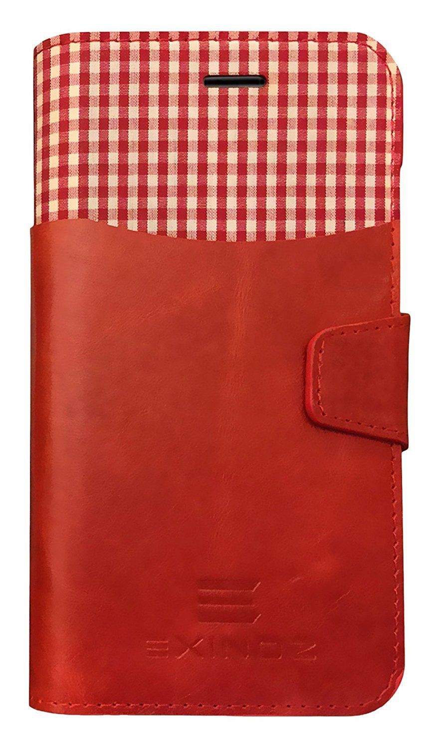 EXINOZ GENUINE LEATHER WALLET CASE FOR APPLE IPHONE 6S PLUS & 6 PLUS - Exinoz