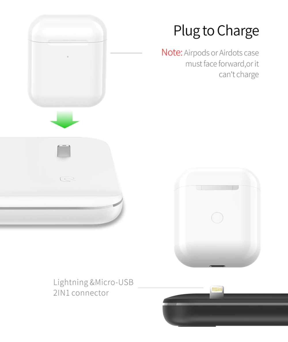 3 in 1 Wireless Charger Station 15W Fast Charging Dock - Exinoz