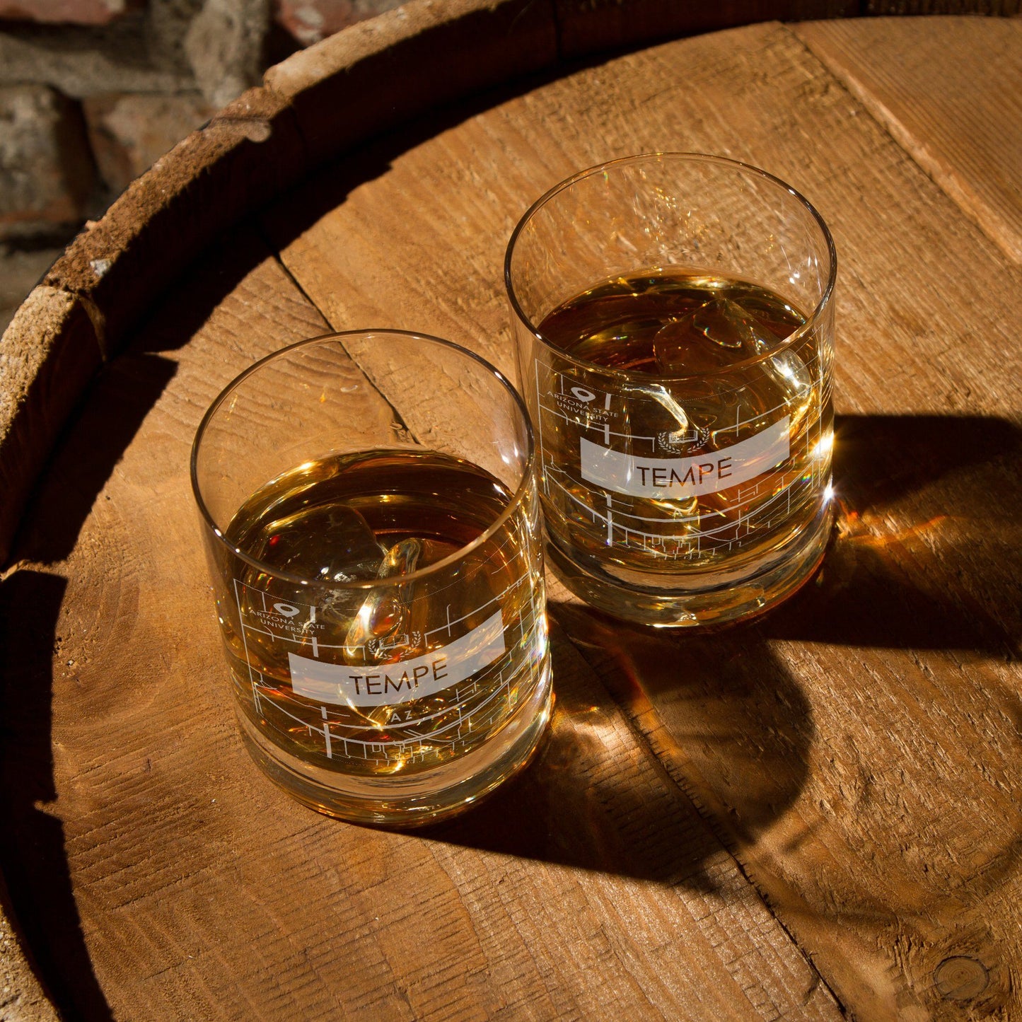ARIZONA AZ ETCHED CITY MAP GLASSES (Set of Two) - Exinoz