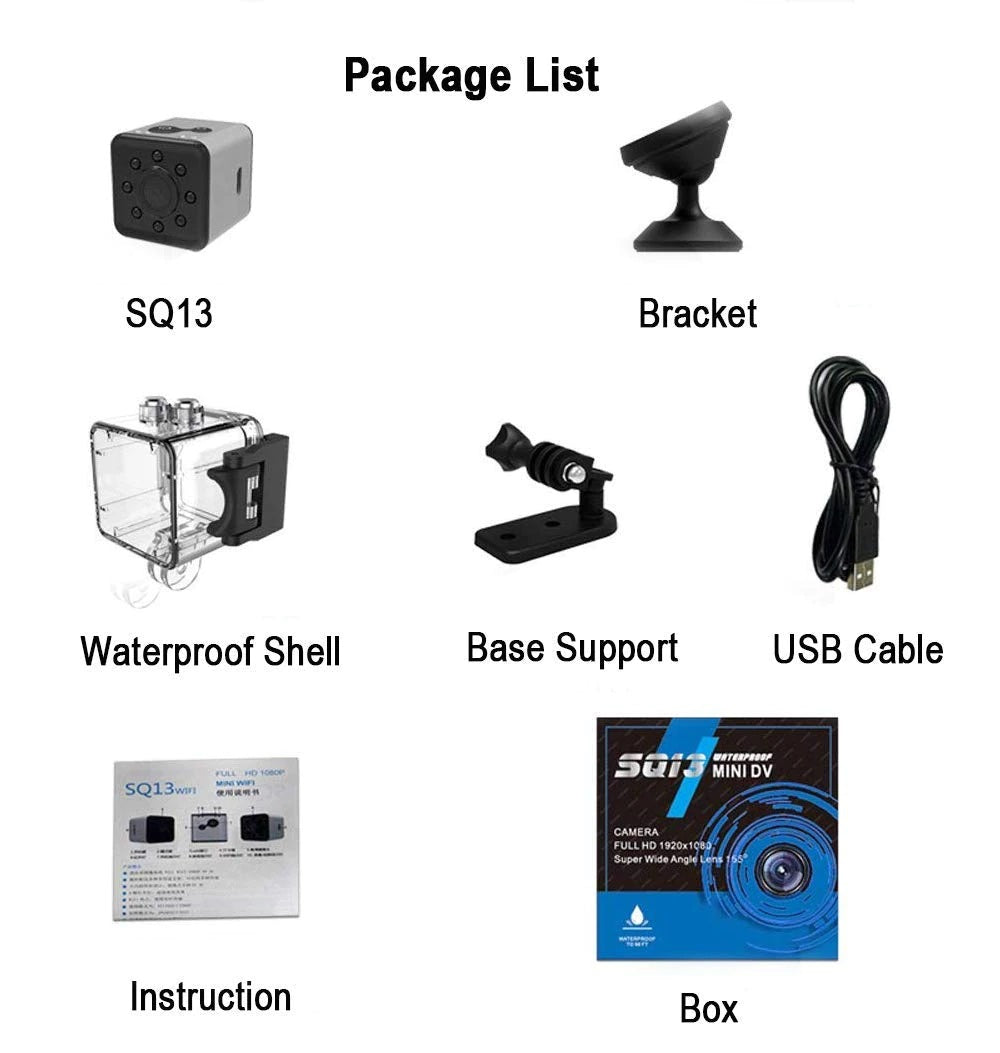 SQ13 WIFI mini Camera Wireless Camcorder - Exinoz