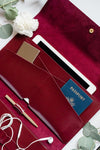 Vegan Leather iPad Pro Case Purse Organizer (Handmade) - Exinoz