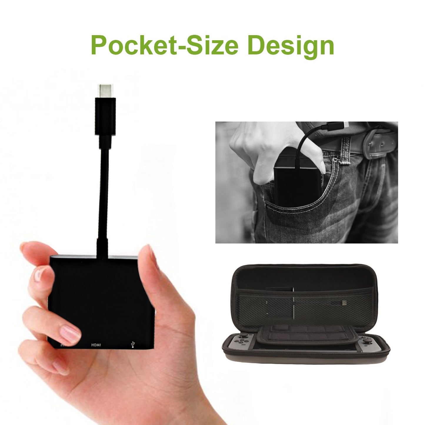 Nintendo Switch Type C to 4K 1080 HDMI Cable Adapter - Exinoz