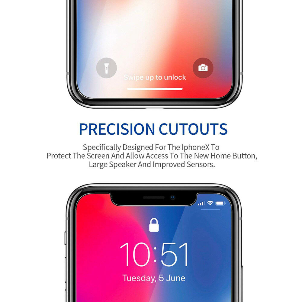 Premium Ultra-Thin Tempered Glass Screen Protector for iPhone X / XS / XS MAX / XR (2 Pack) - Exinoz
