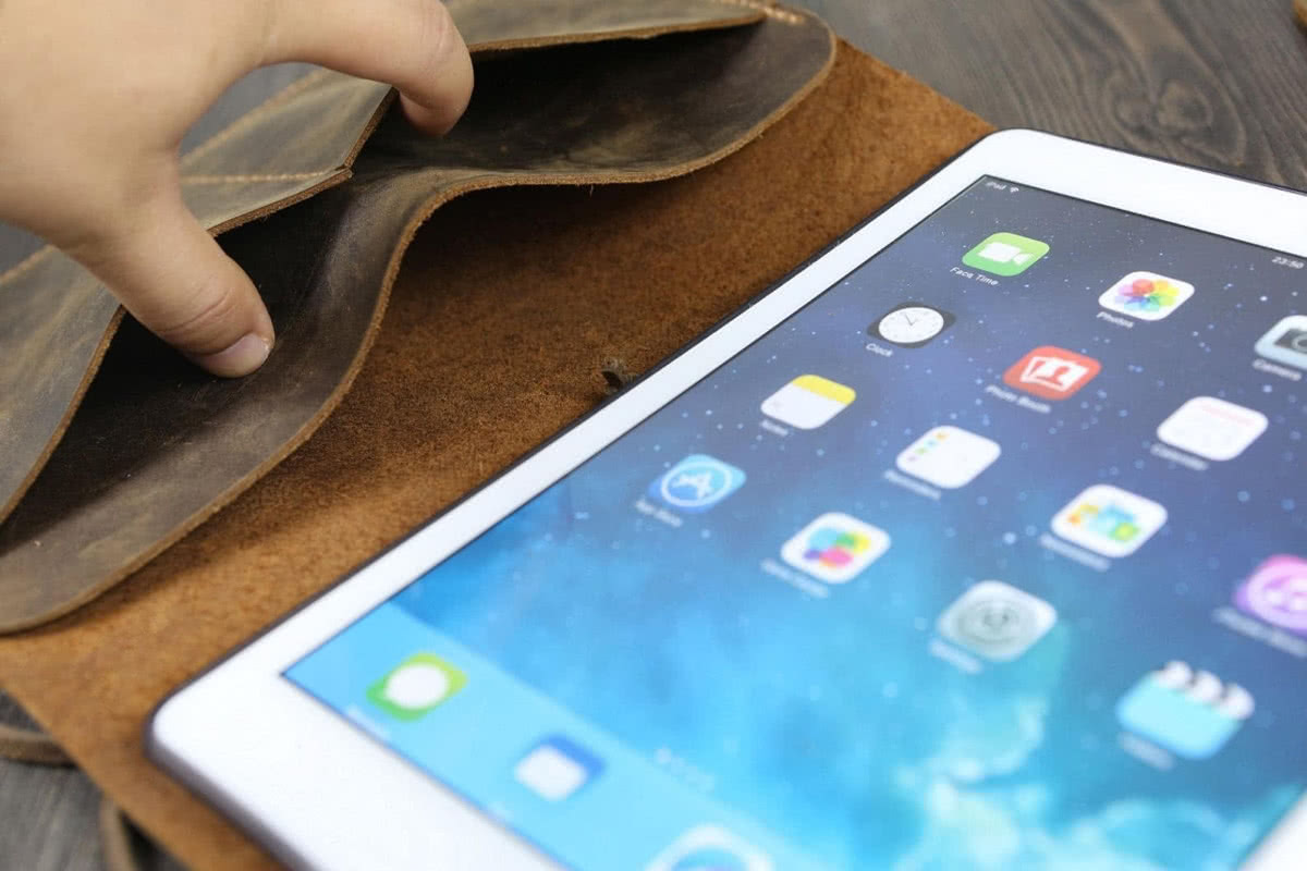 Genuine Leather iPad Cover Case Organizer for iPad Pro 9.7", 11", & 12.9" - Exinoz