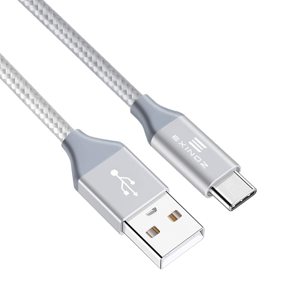 Exinoz USB Type C Cable Fast Charging USB C Silver Cable (Bonus Special Offer) - Exinoz