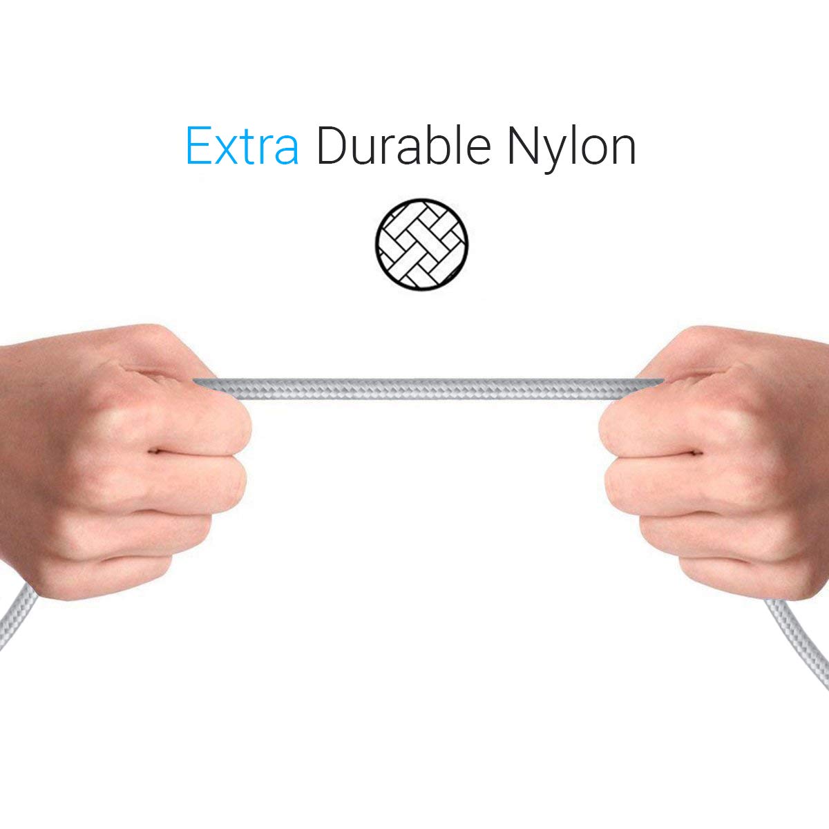 Exinoz USB Type C Cable Fast Charging USB C Silver Cable (Bonus Special Offer) - Exinoz