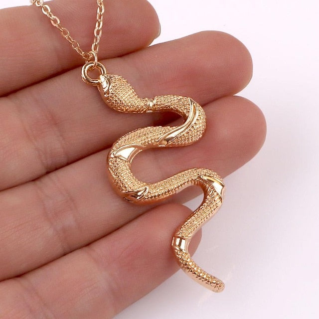 EXINOZ Snake Necklace Jewelry | Silver