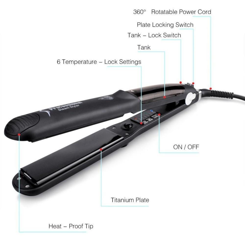 Salon Professional Steam Hair Straightener - Exinoz