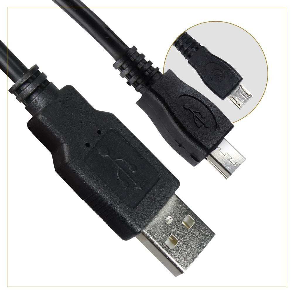 EXINOZ® 13ft Charging Cable for PS4 DualShock and Xbox One Controller | Ideal Length USB Cord for Playstation 4 and Xbox I High-Quality Cable with 1-Year Replacement Warranty (Black) - Exinoz