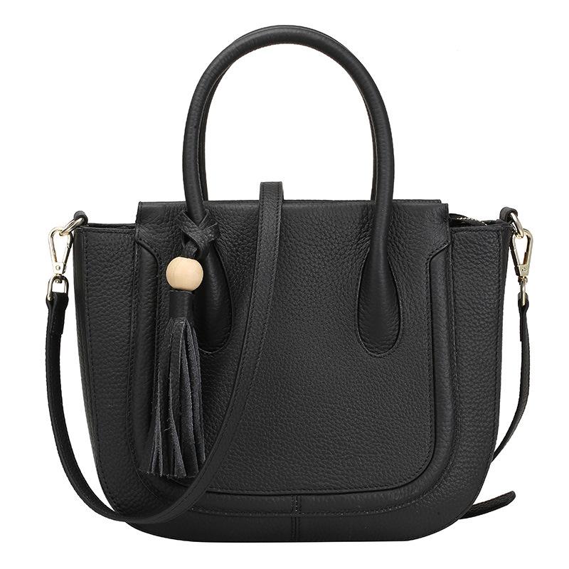 Euna - Genuine Leather Bucket Handbag - Exinoz