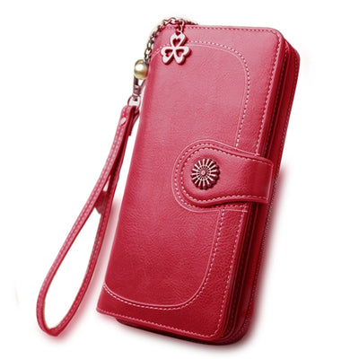 Split Leather Long Wallet for Women - Exinoz