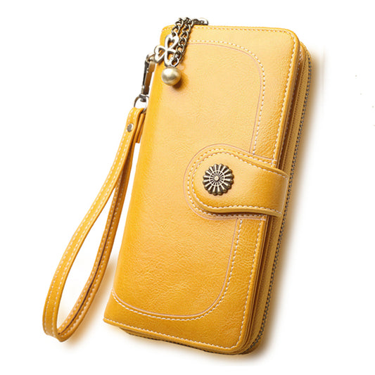 Split Leather Long Wallet for Women - Exinoz