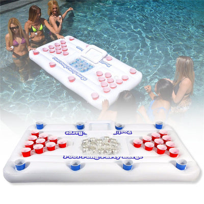 Inflatable Beer Pong Table with Ice Bucket Cooler - Exinoz