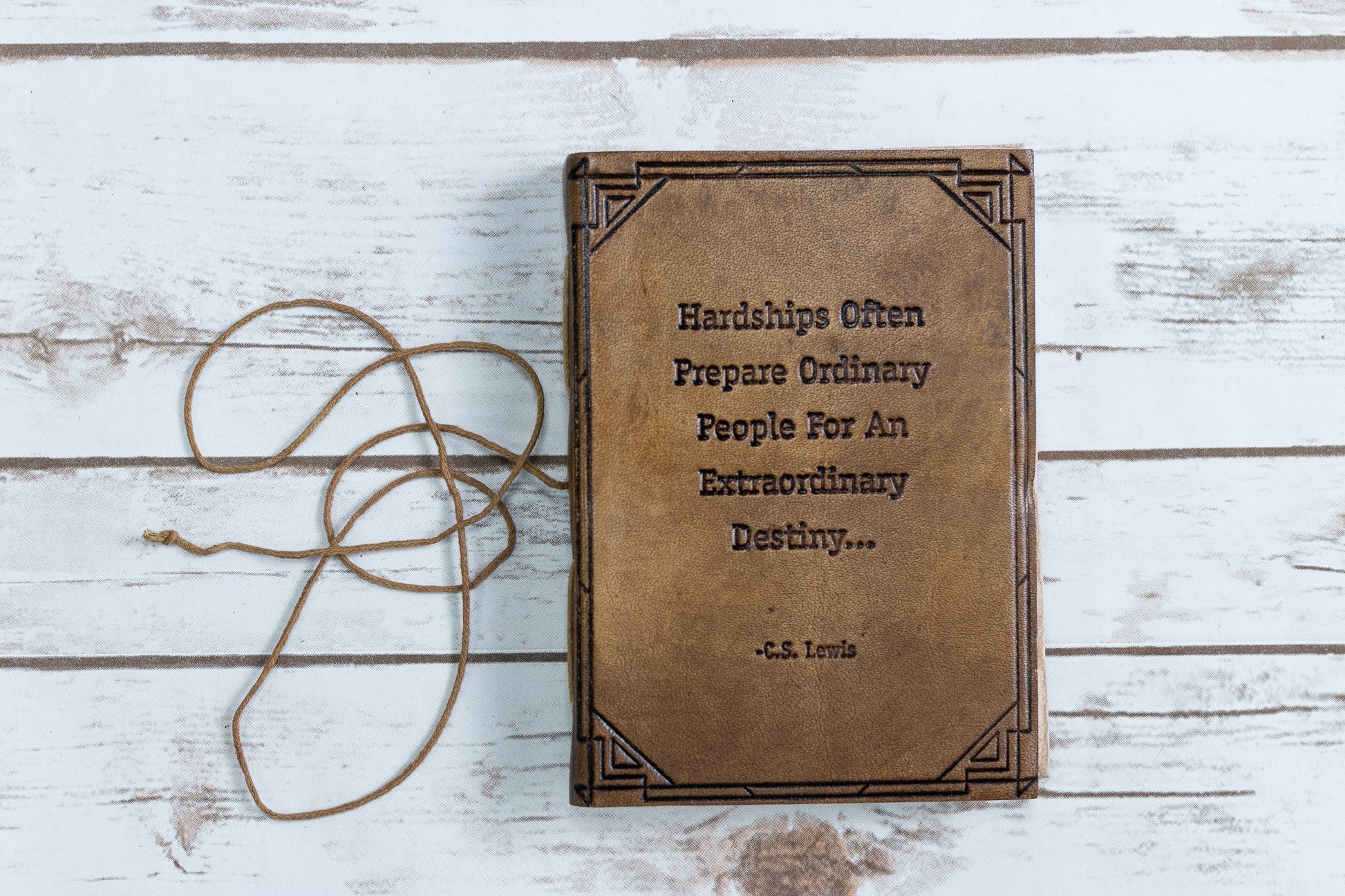 "Hardships And Extraordinary Journey" Handmade Leather Journal - Exinoz