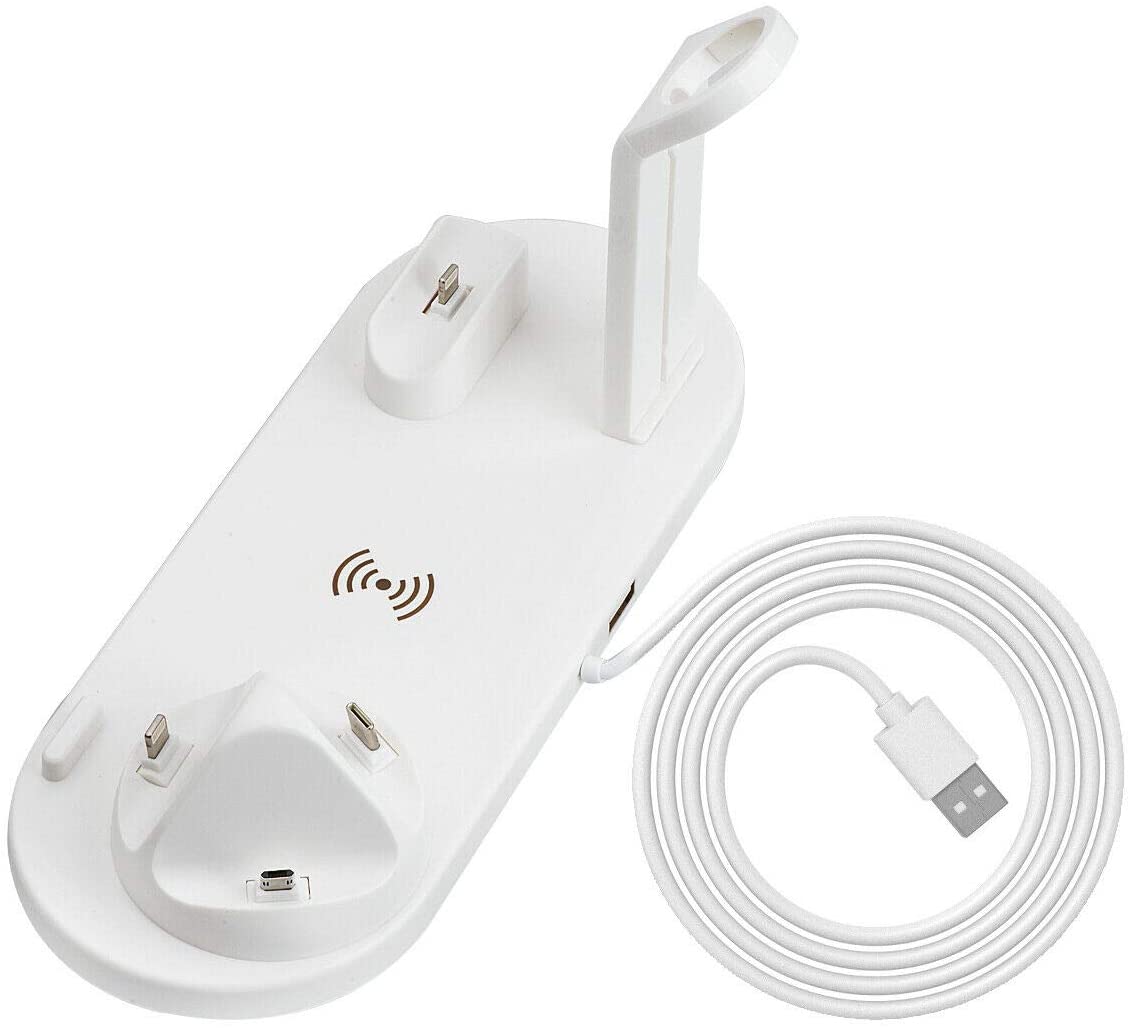 EXINOZ 3 in 1 Qi Wireless Charger Fast Charging Dock Stand for Airpods, Apple Watch, iPhone
