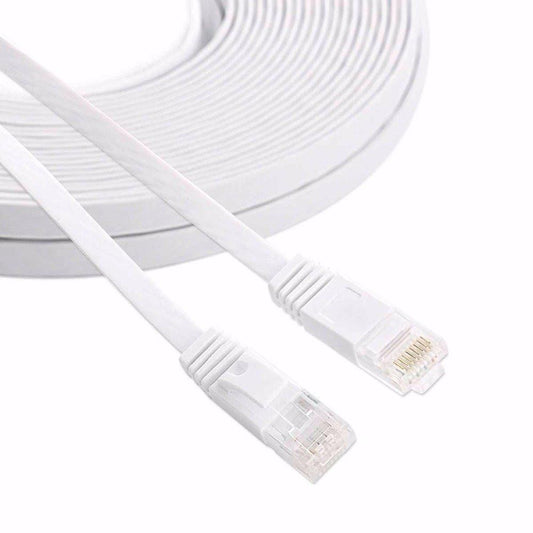 EXINOZ Ethernet UTP CAT6 Network Flat Patch Cable | For Google Wifi, Routers, Servers and Data Transfer | High-Speed Fully Copper Lead - Exinoz