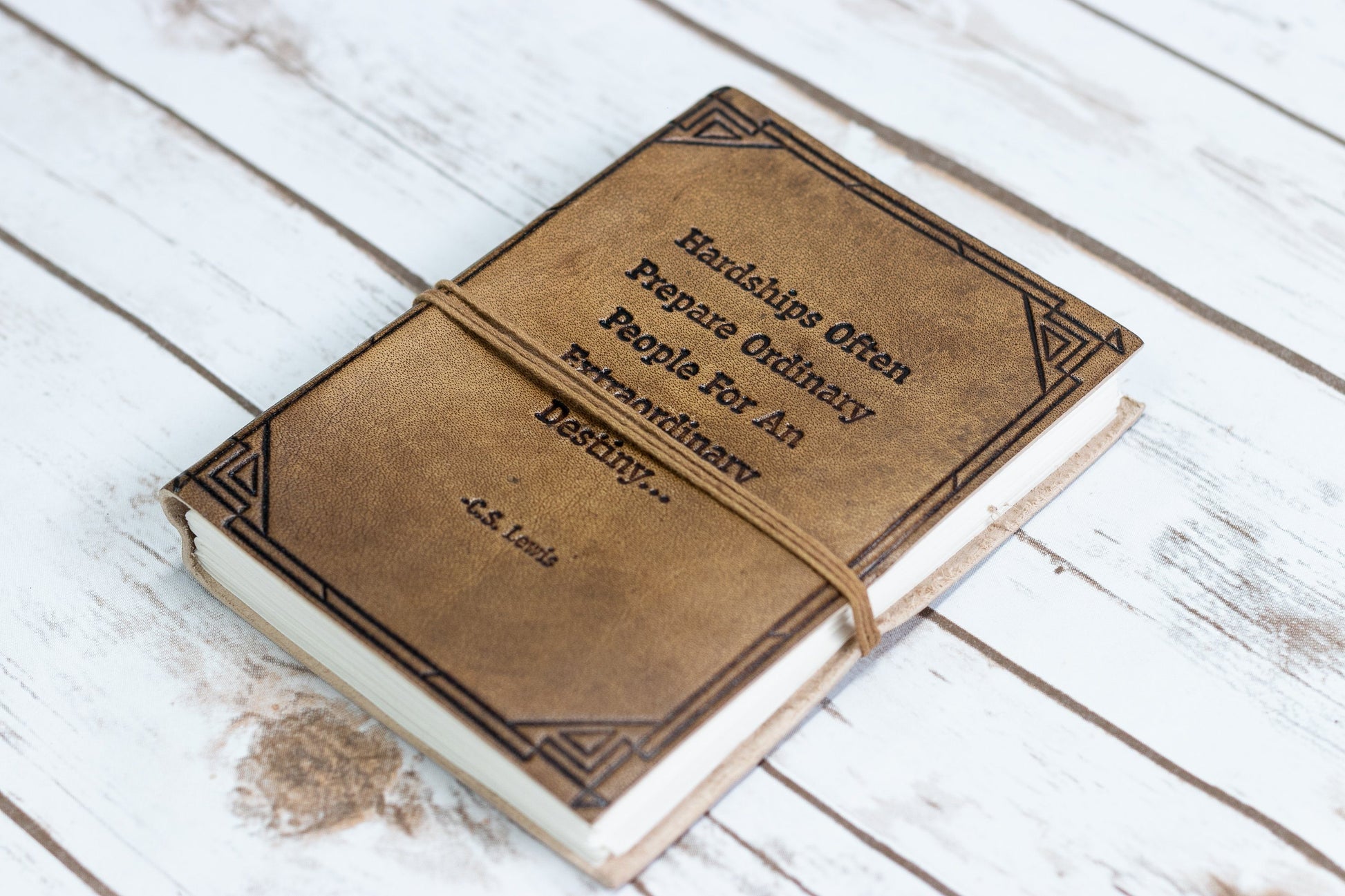 "Hardships And Extraordinary Journey" Handmade Leather Journal - Exinoz