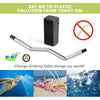 Portable Folding Reusable Stainless Steel Drinking Straw 2 Pack - Exinoz