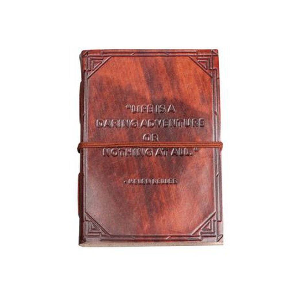 "A Daring Adventure" Handmade Leather Journal - Exinoz