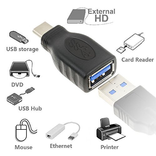 EXINOZ USB-C (Type-C) to 3.0 USB-A (Type-A) High-Speed Adapter Converter Connector - Exinoz