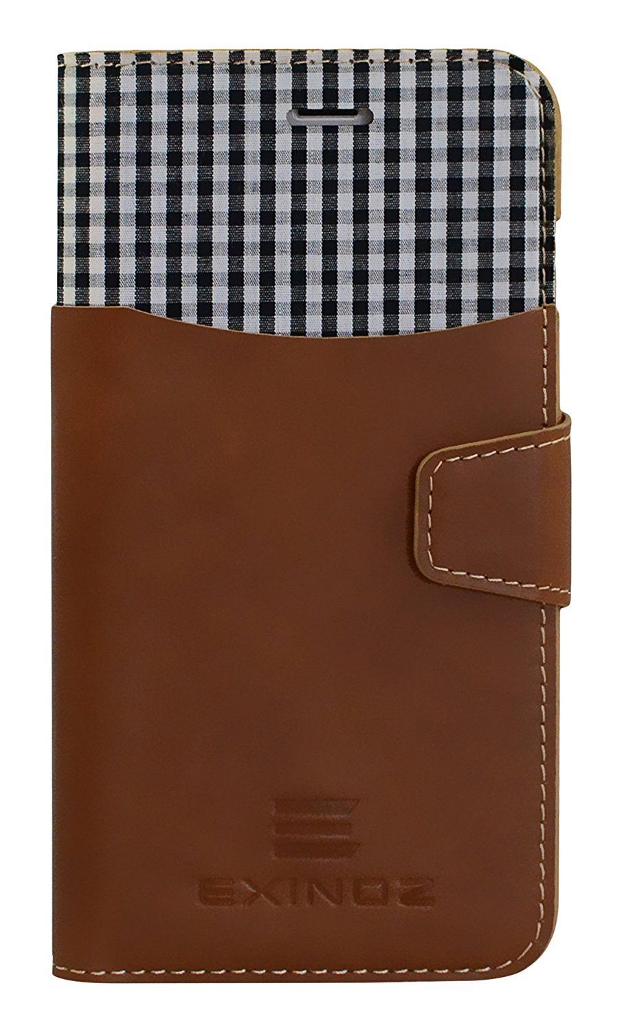 EXINOZ GENUINE LEATHER WALLET CASE FOR APPLE IPHONE 6S PLUS & 6 PLUS - Exinoz