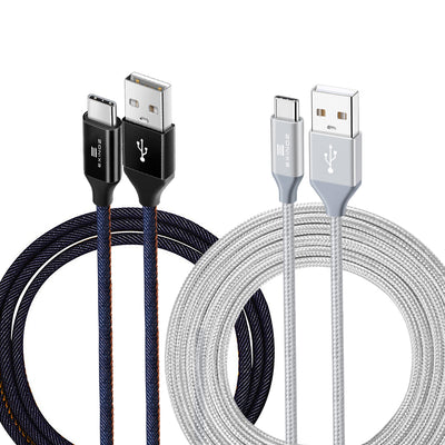 Exinoz USB Type C Cable Fast Charging USB C Cable (Any Colour 2 Pack Bundle) - Exinoz