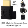 EXINOZ 90 Degree HDMI Adapter for Chromecast, Roku, Fire TV or Apple TV - Exinoz