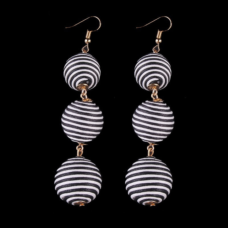 Thread Ball Dangle Earrings - Exinoz