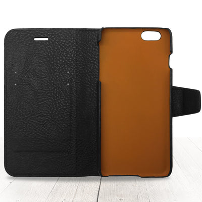 FULL COLOR SET: iPhone 6 Plus / 6s Plus 100% Genuine Leather Wallet Case [RED, BROWN, BLACK, BLUE] - Exinoz