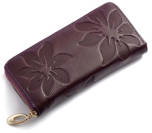 Genuine Leather Long Wallet for Women - Exinoz