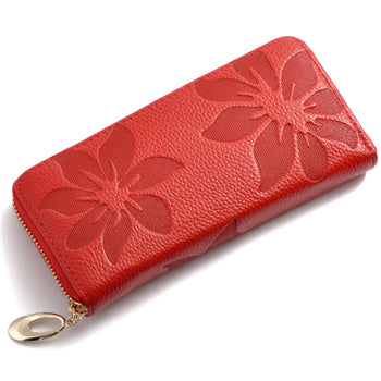 Genuine Leather Long Wallet for Women - Exinoz