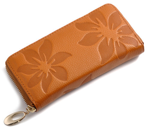 Genuine Leather Long Wallet for Women - Exinoz