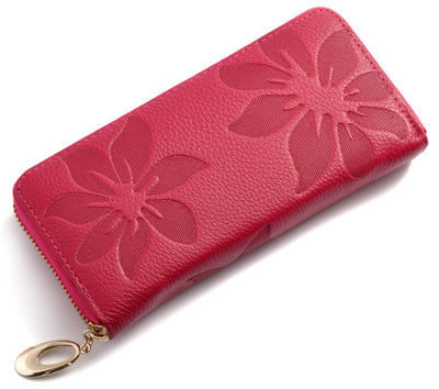 Genuine Leather Long Wallet for Women - Exinoz