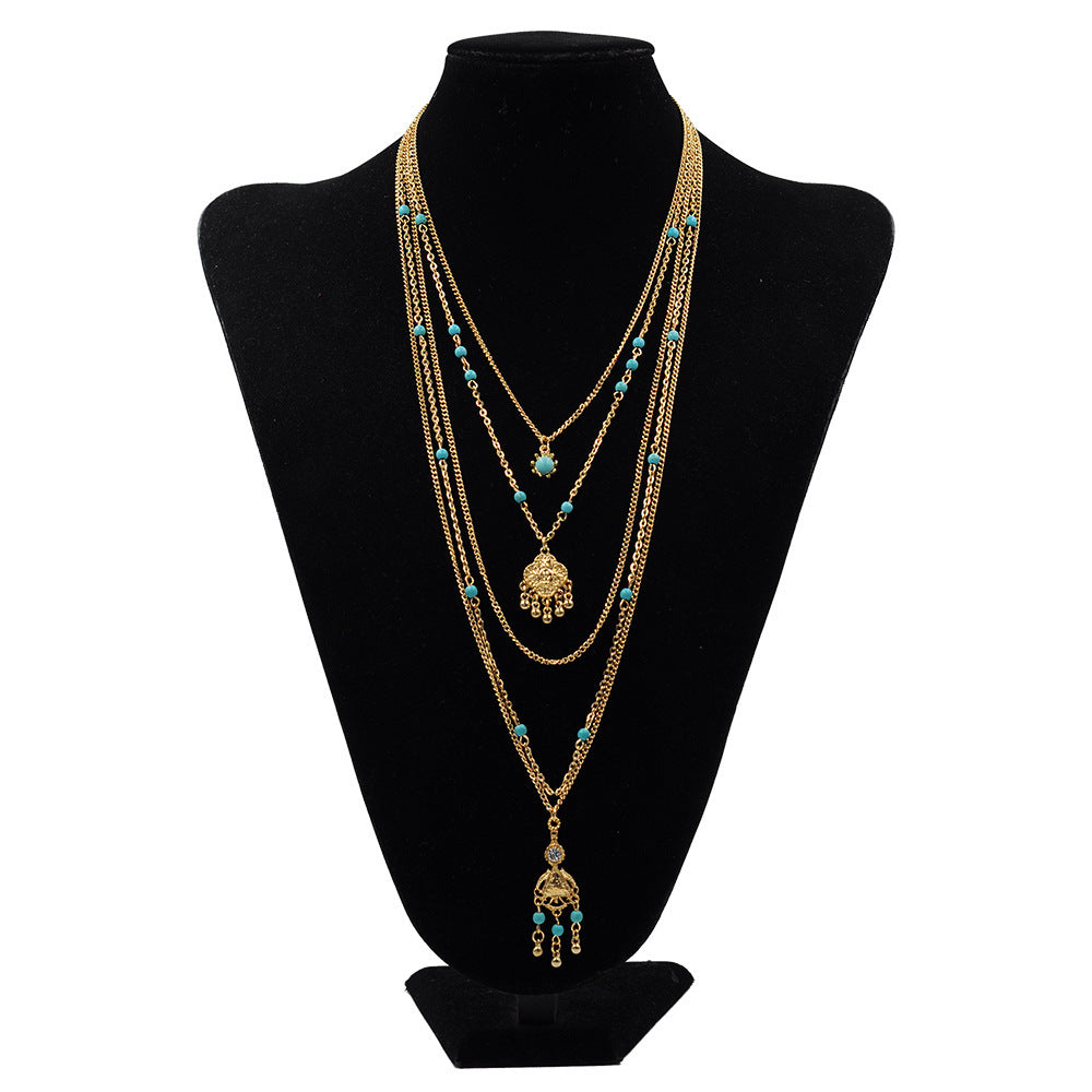 Multi layer Gold Fill Boho Necklace - Exinoz