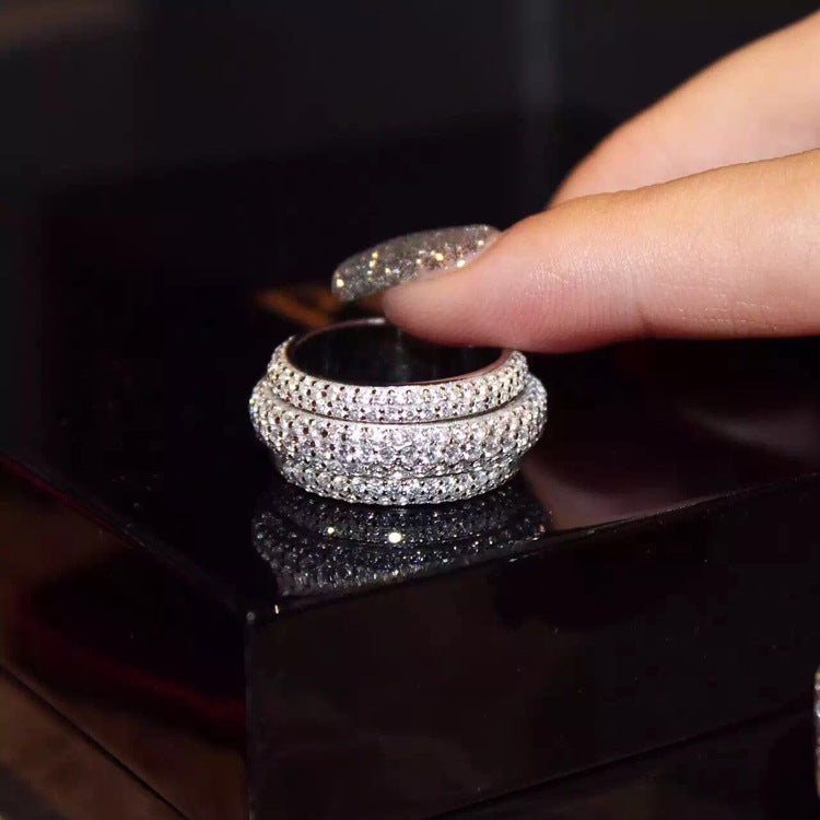 Full Pave Silver Simulated Stones - Exinoz