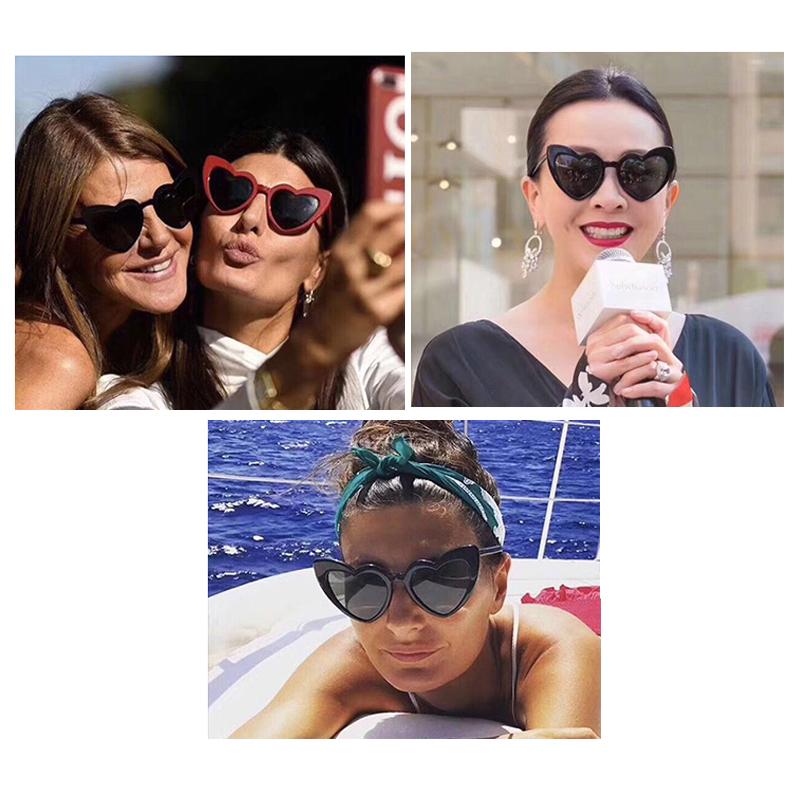 Cat Eye Heart Shape Sun Glasses for Women - Exinoz