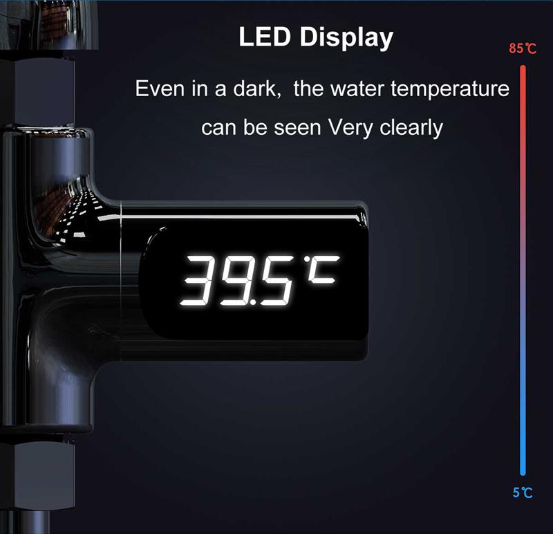 Self-Powered Smart Shower Thermometer - Exinoz