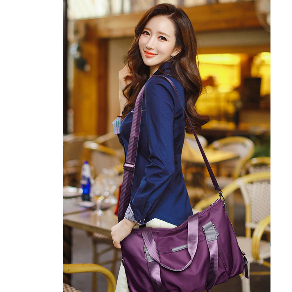 Mabel - Oxford Cloth Shoulder Bag - Exinoz