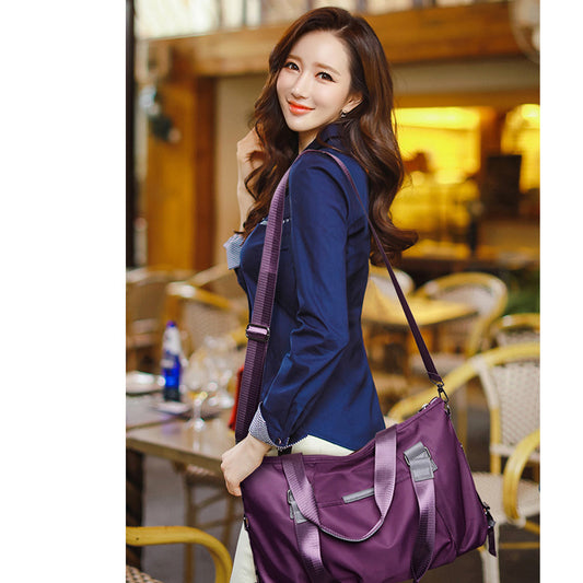 Mabel - Oxford Cloth Shoulder Bag - Exinoz