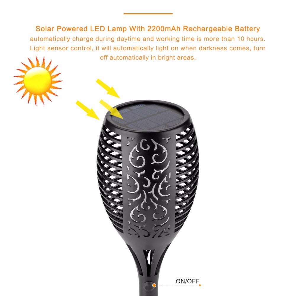 Waterproof Solar Tiki Torches - Exinoz