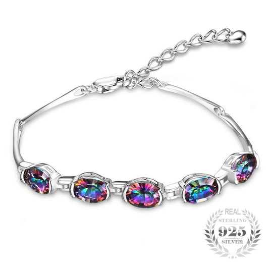 6ct Rainbow Topaz Bracelet - Exinoz