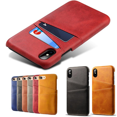 Luxury PU Leather Card Holder Slots Phone Case For iPhone X XR XS - Exinoz