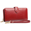 Oil Wax Leather Long Wallet for Women - Exinoz