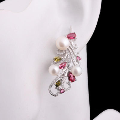 Colorful Freshwater Pearl Stud Earrings - Exinoz